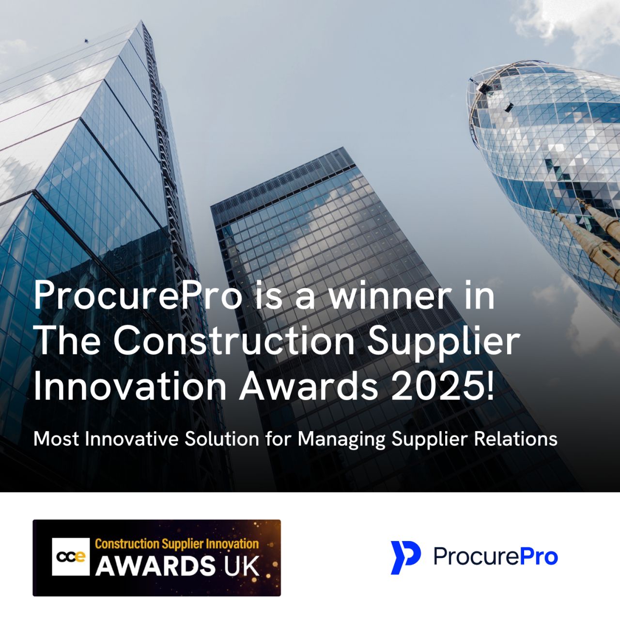 ProcurePro Wins Most Innovative Solution for Managing Supplier Relations
